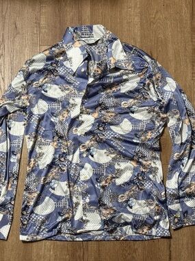 VINTAGE Oleg Cassini by Burma Shirt Men's Size M